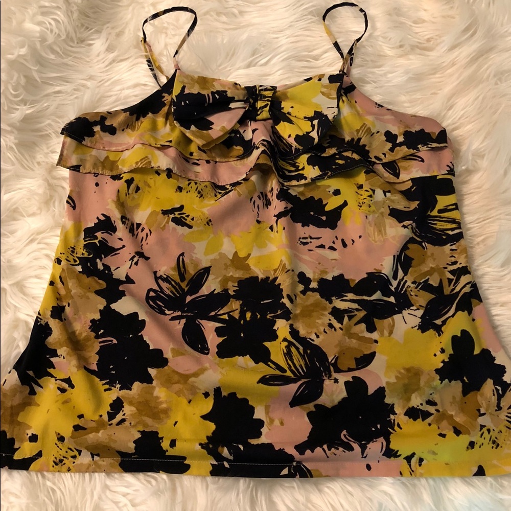 Floral spaghetti strap Banana Republic tank top